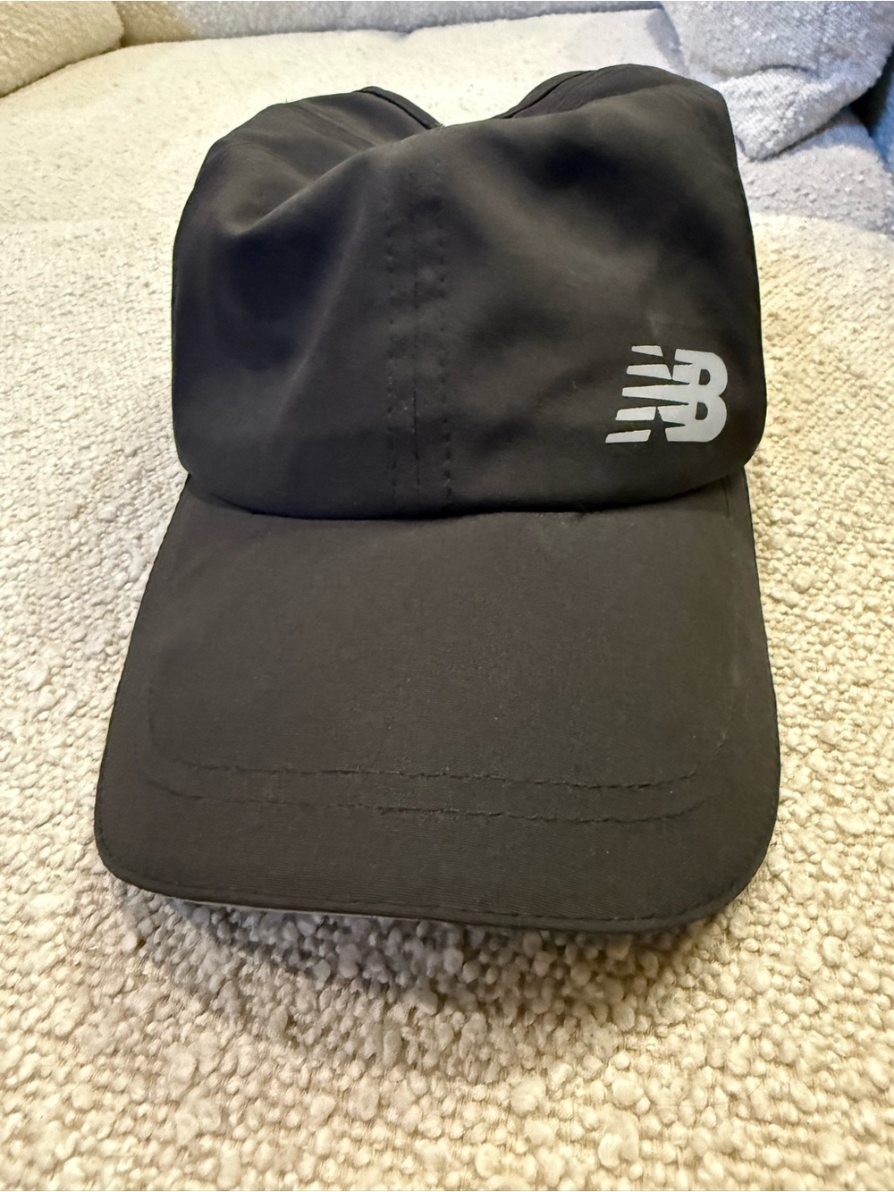 New Balance Black Athletic Cap with Reflective Logo